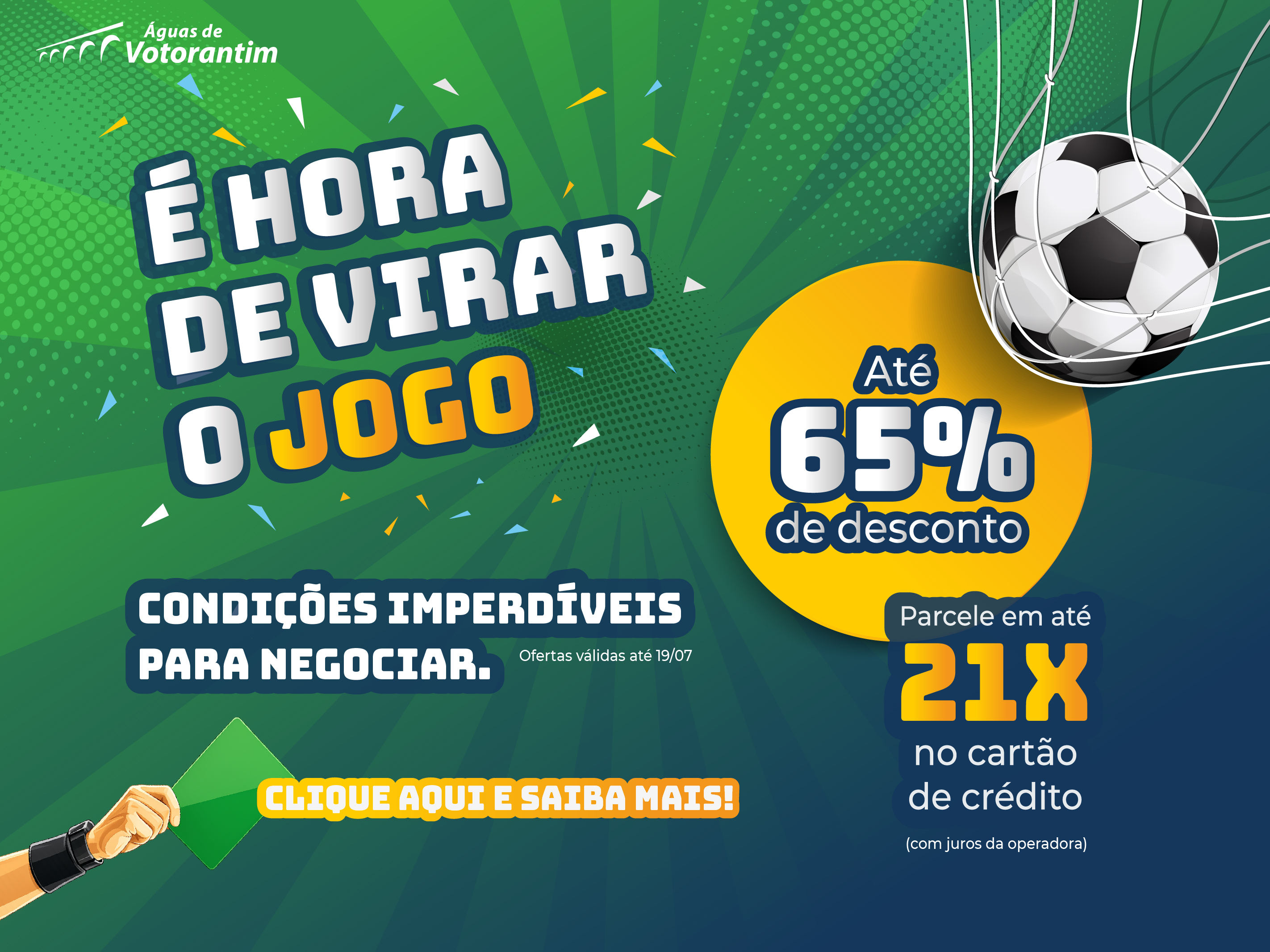 Águas de Votorantim lança campanha durante a Copa do Mundo para quitação de débitos